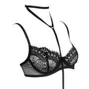 VORIXIA 3-Piece Strappy Lace Underwire Bra & Panty Lingerie Set