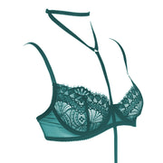VORIXIA 3-Piece Strappy Lace Underwire Bra & Panty Lingerie Set